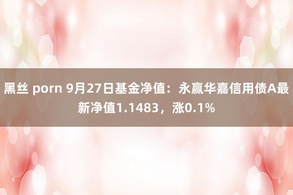 黑丝 porn 9月27日基金净值：永赢华嘉信用债A最新净值1.1483，涨0.1%