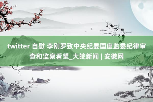 twitter 自慰 李刚罗致中央纪委国度监委纪律审查和监察看望_大皖新闻 | 安徽网