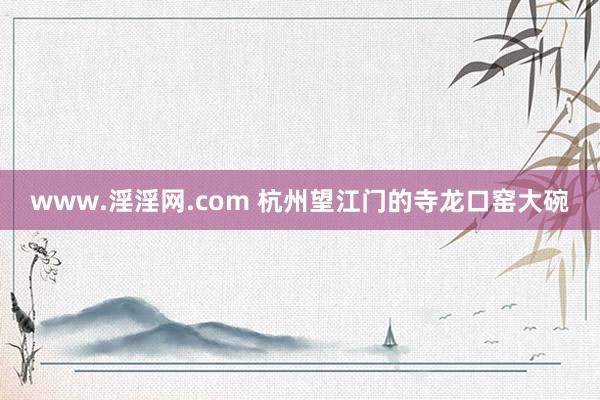 www.淫淫网.com 杭州望江门的寺龙口窑大碗