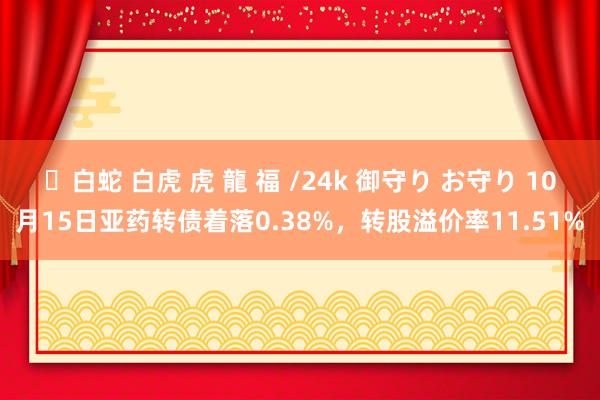 ✨白蛇 白虎 虎 龍 福 /24k 御守り お守り 10月15日亚药转债着落0.38%，转股溢价率11.51%