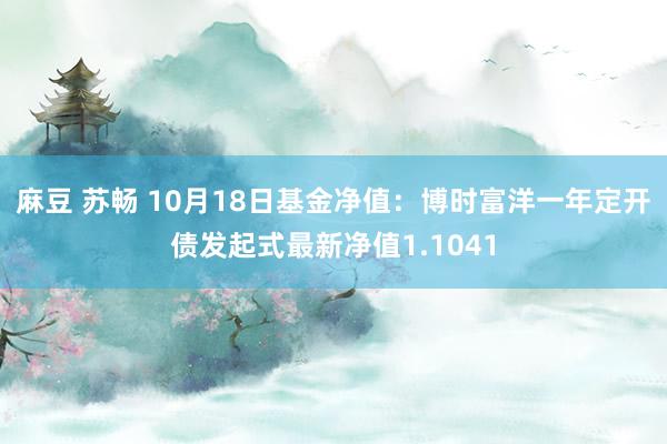 麻豆 苏畅 10月18日基金净值：博时富洋一年定开债发起式最新净值1.1041