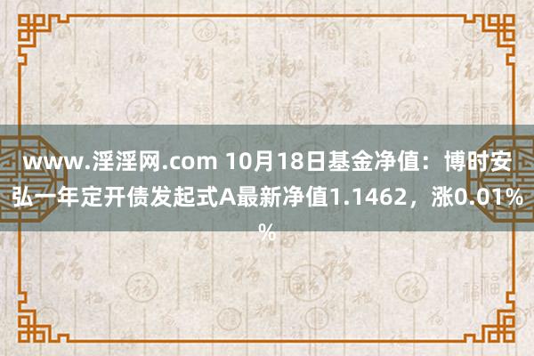 www.淫淫网.com 10月18日基金净值：博时安弘一年定开债发起式A最新净值1.1462，涨0.01%