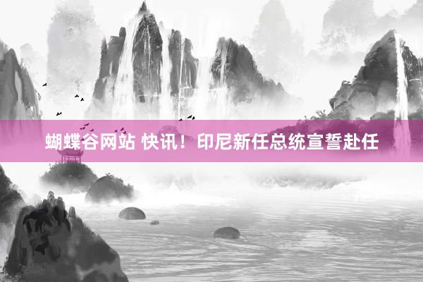 蝴蝶谷网站 快讯！印尼新任总统宣誓赴任