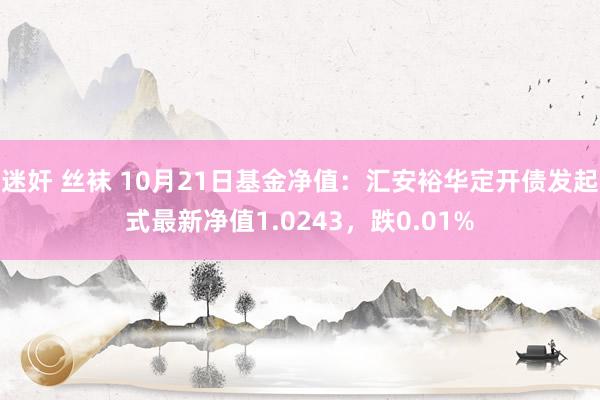 迷奸 丝袜 10月21日基金净值：汇安裕华定开债发起式最新净值1.0243，跌0.01%