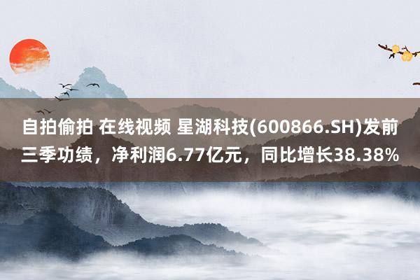 自拍偷拍 在线视频 星湖科技(600866.SH)发前三季功绩，净利润6.77亿元，同比增长38.38%