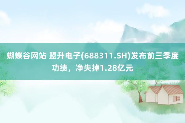 蝴蝶谷网站 盟升电子(688311.SH)发布前三季度功绩，净失掉1.28亿元