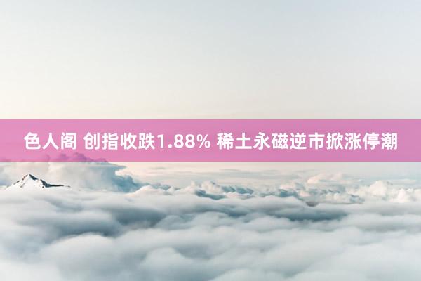 色人阁 创指收跌1.88% 稀土永磁逆市掀涨停潮