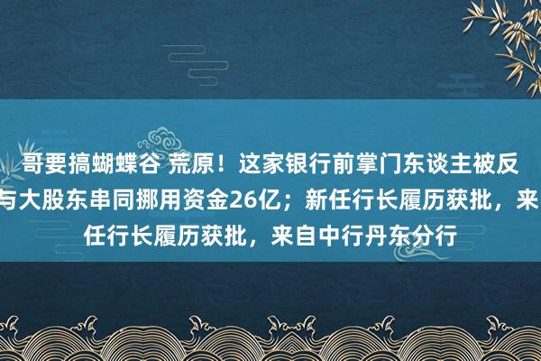 哥要搞蝴蝶谷 荒原！这家银行前掌门东谈主被反向“讨薪”，曾与大股东串同挪用资金26亿；新任行长履历获批，来自中行丹东分行