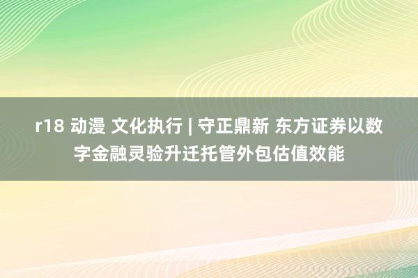 r18 动漫 文化执行 | 守正鼎新 东方证券以数字金融灵验升迁托管外包估值效能