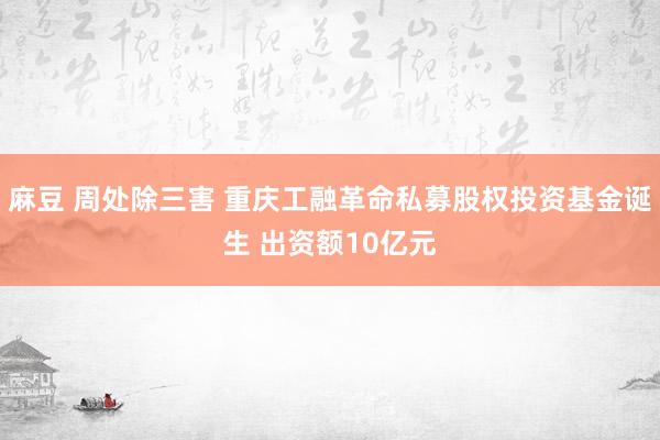 麻豆 周处除三害 重庆工融革命私募股权投资基金诞生 出资额10亿元