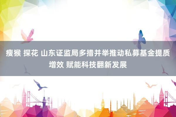 瘦猴 探花 山东证监局多措并举推动私募基金提质增效 赋能科技翻新发展